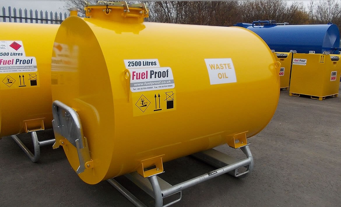 Bunded Steel Tanks For Waste Oil Storage - Fuel Proof