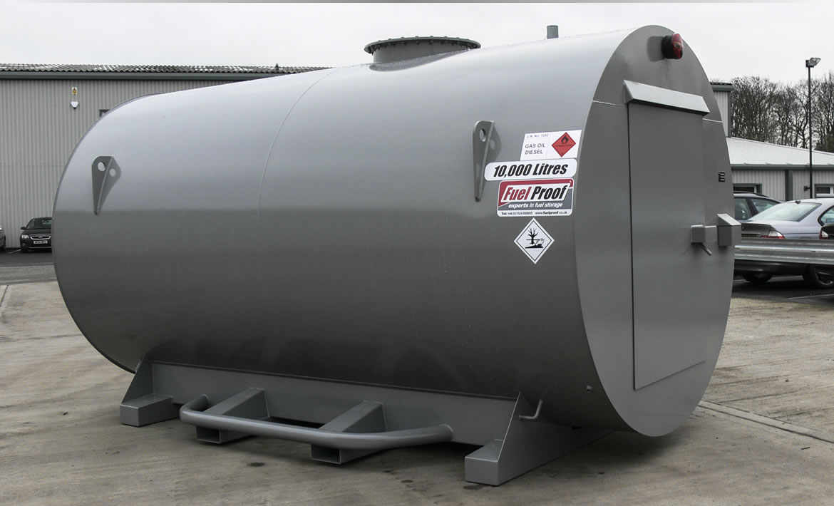 10000 Litre Horizontal Bulk Tank - Fuel Proof